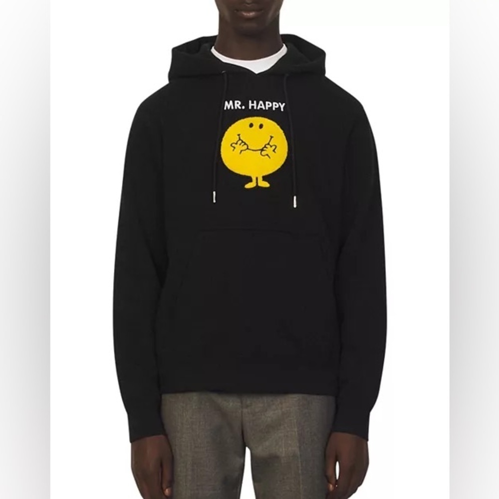 Sandro X Mr. Men Little Miss Mr. Happy Hoodie Black and Yellow Size XXL